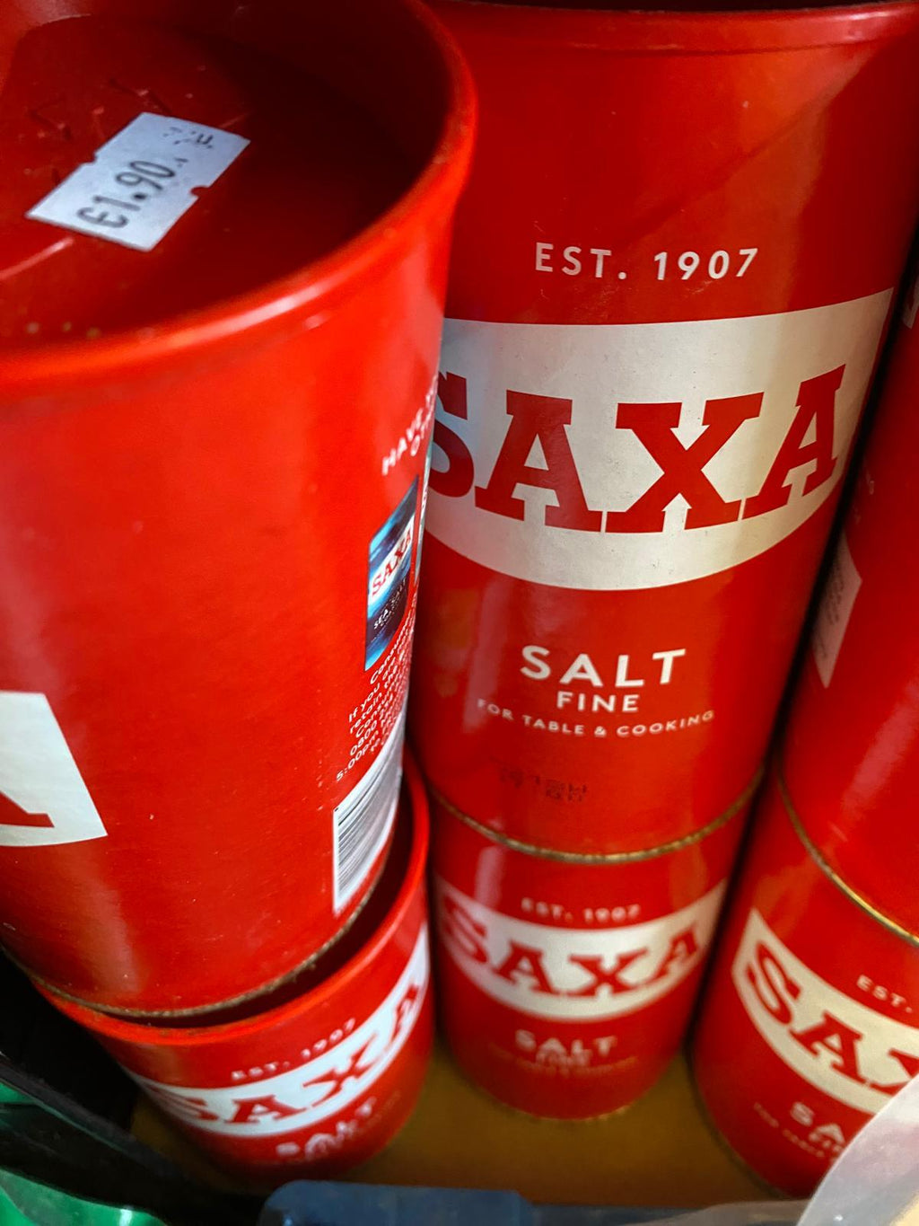 Saxa Table Salt Drum 750g