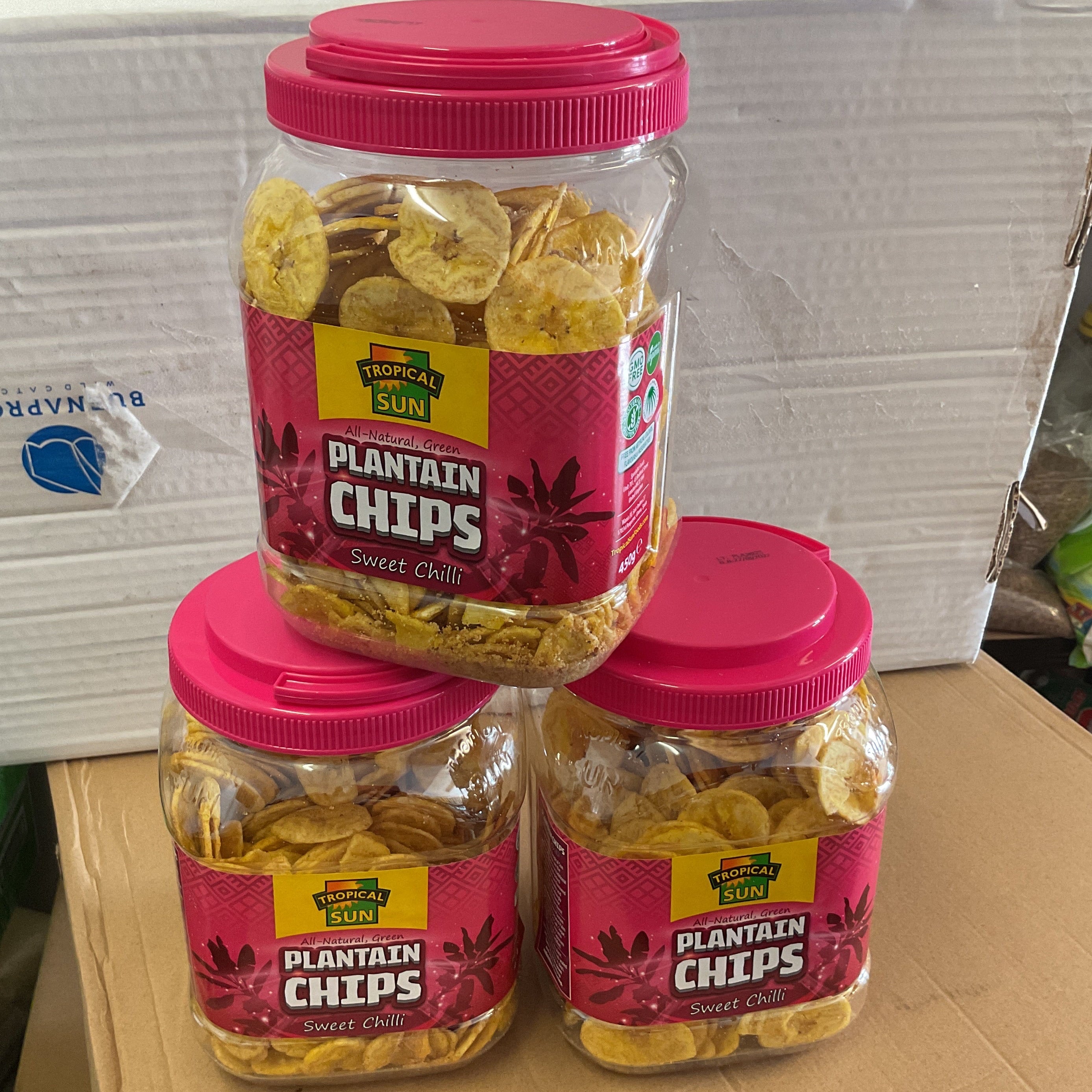 Plantain chips Sweet chilli 450g