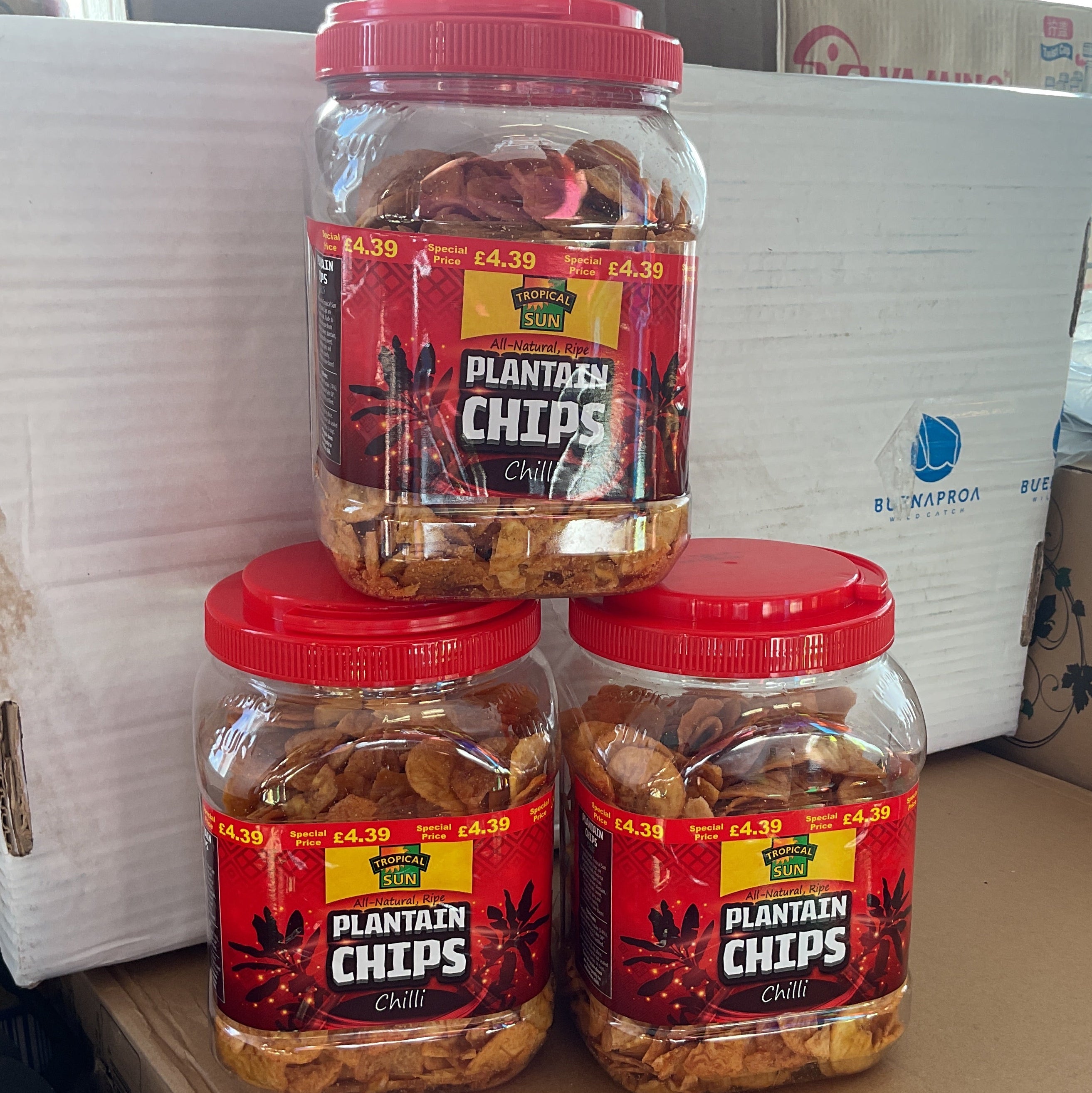 Plantain chips Chilli 450g